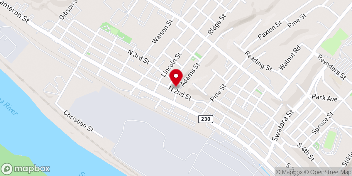 Map showing location of Monumental AME Church