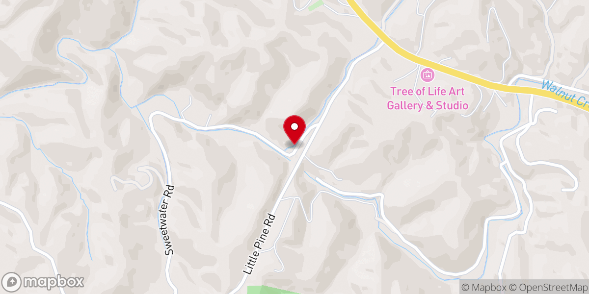 Map showing location of Dry Branch Church