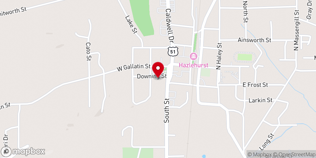 Map showing location of First Presbyterian Church