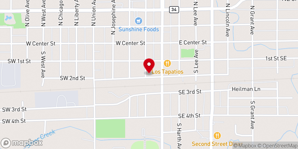 Map showing location of Good Shepherd Free Lutheran Church (AFLC)