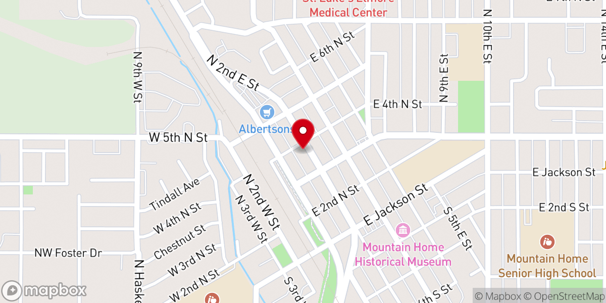 Map showing location of Idaho Youth Ranch Thrift Store