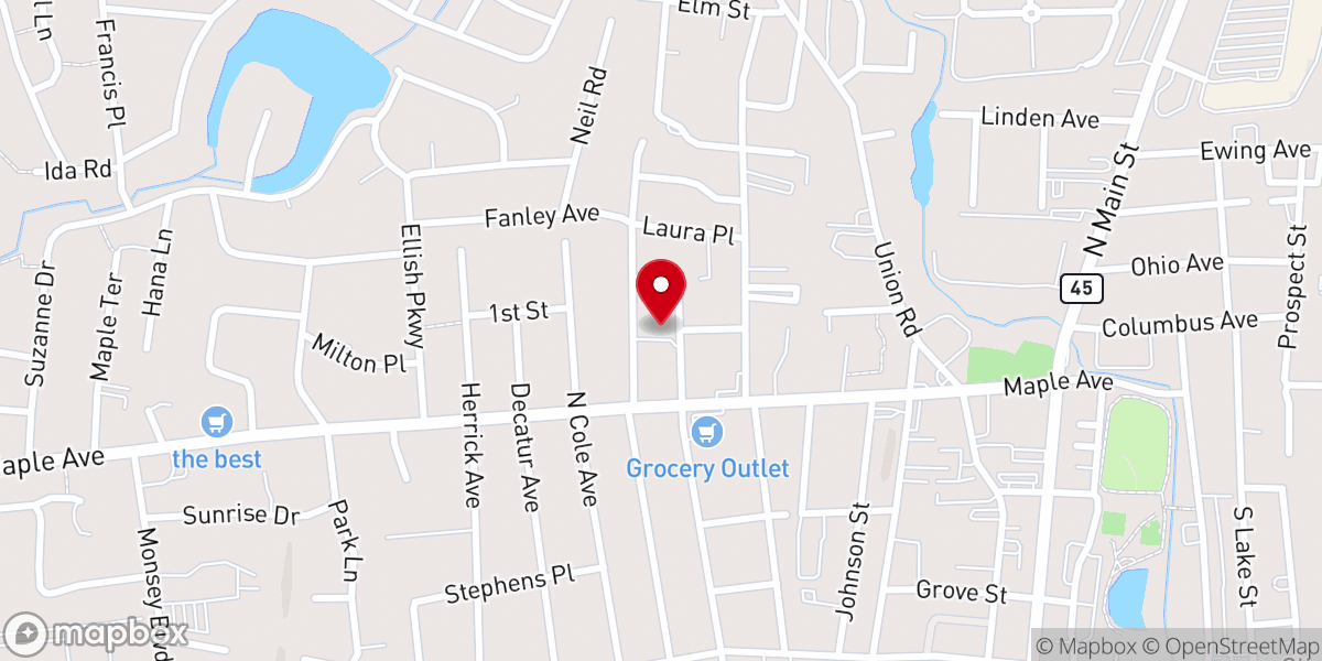 Map showing location of St. Paul’s A.M.E. Zion Church