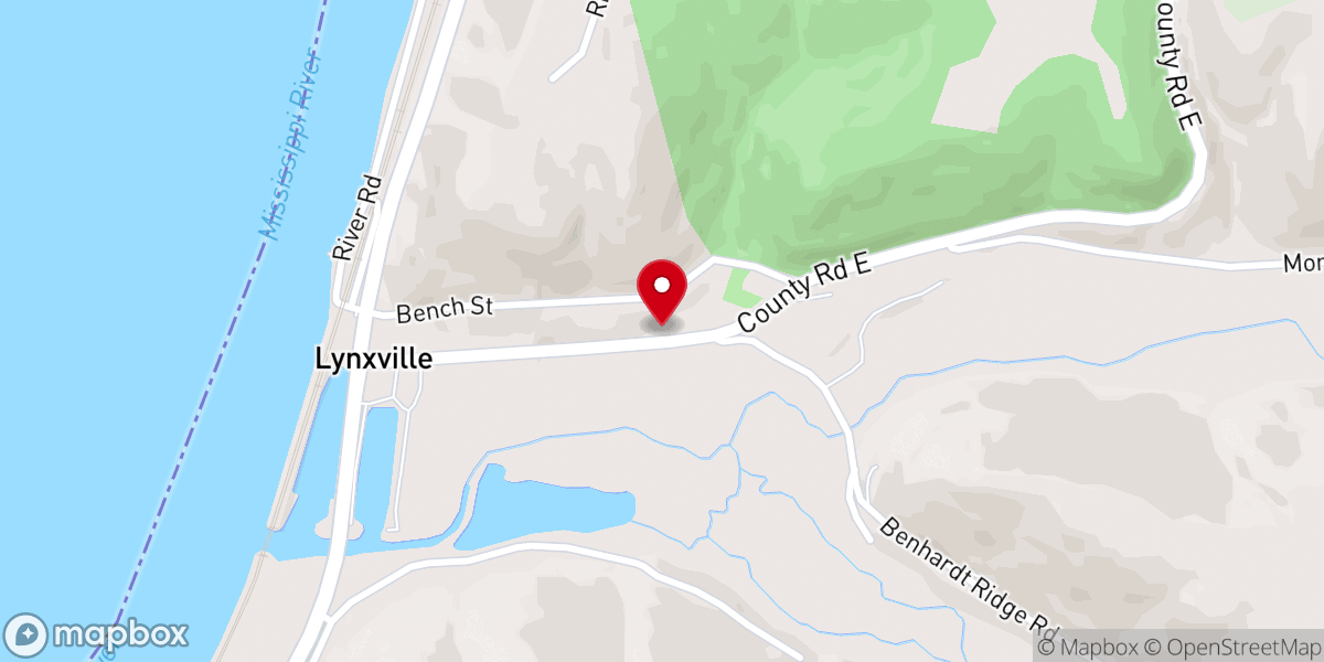 Map showing location of Lynxville Village Office