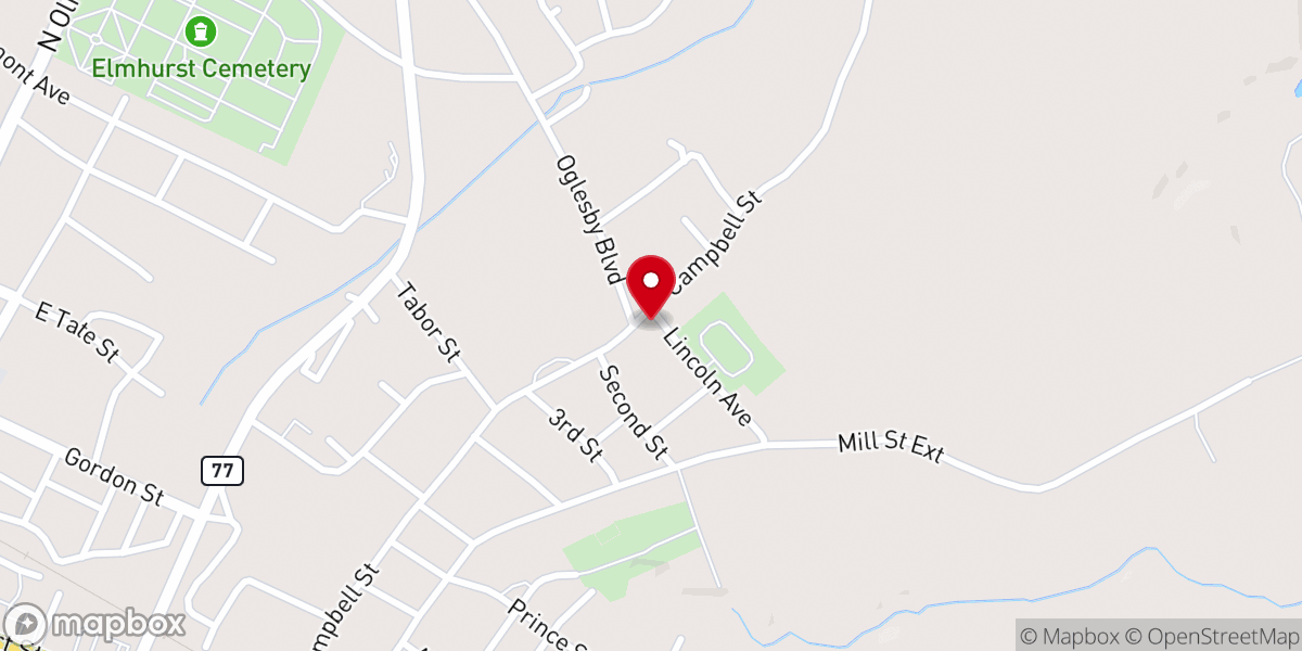 Map showing location of Church of Christ in Elberton
