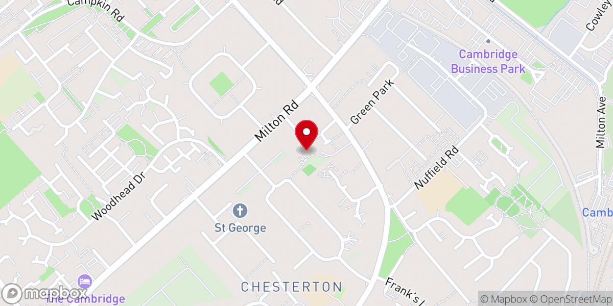 Map showing location of Winners Chapel Cambridge