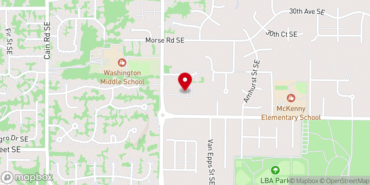 Map showing location of Olympia Church of Christ