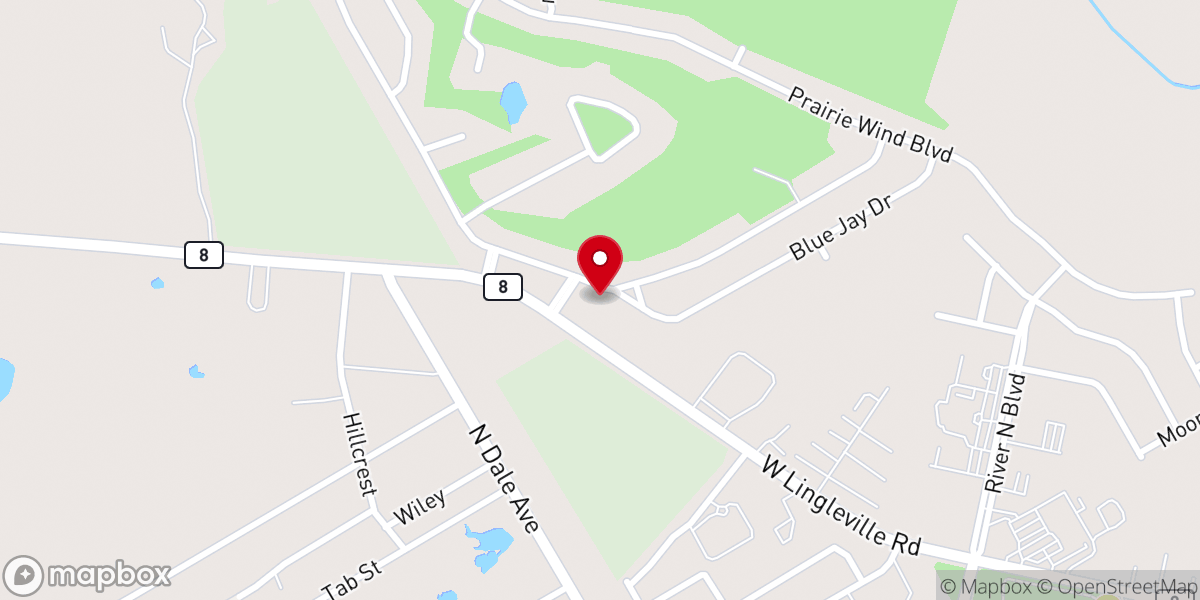 Map showing location of Westside Church of Christ