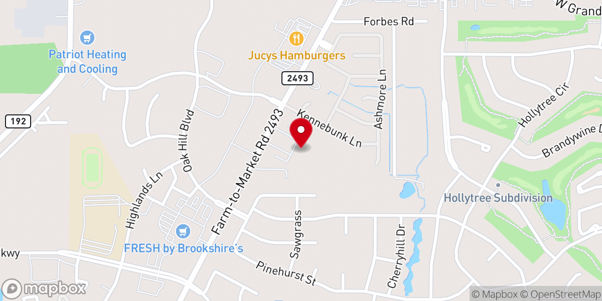 Map showing location of Calvary Baptist Church