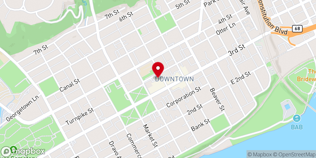 Map showing location of College Avenue United Methodist Church