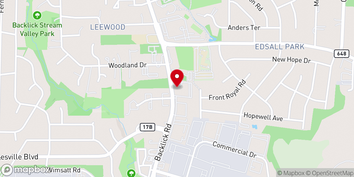 Map showing location of Burke Spanish Seventh-Day Adventist Church