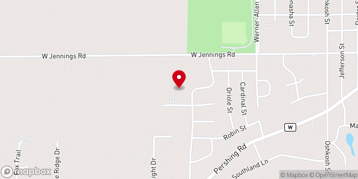 Map showing location of Saint John's Episcopal Church