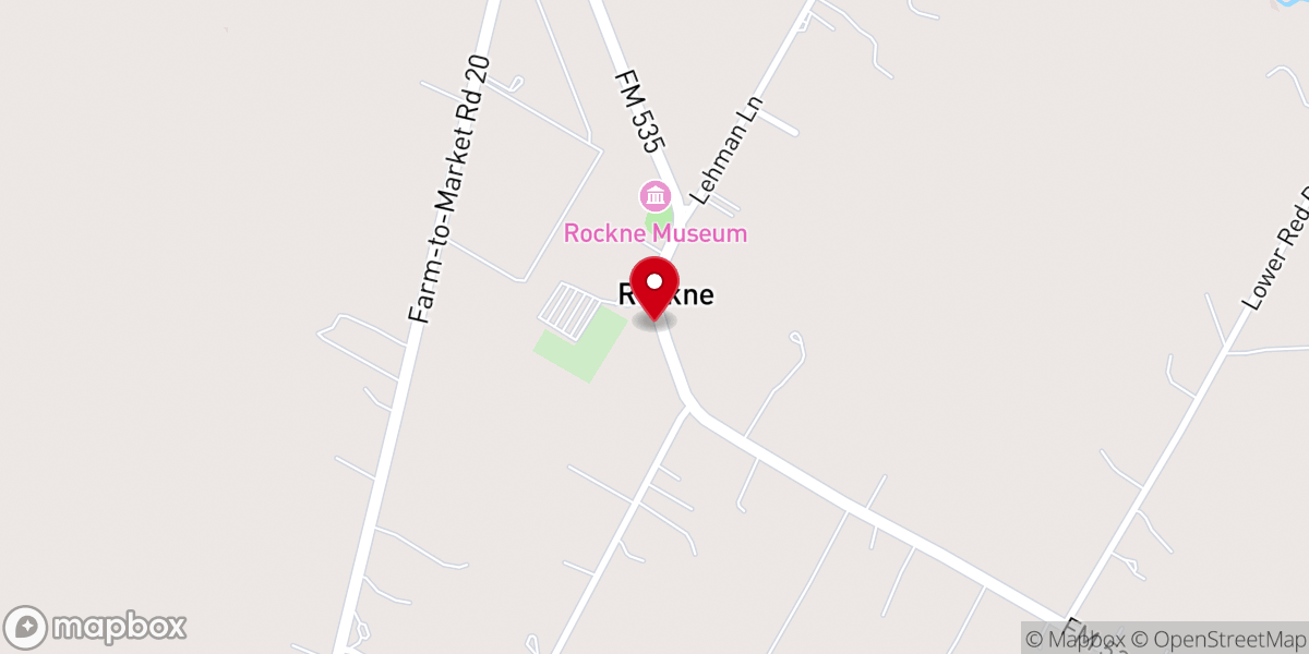 Map showing location of Rockne
