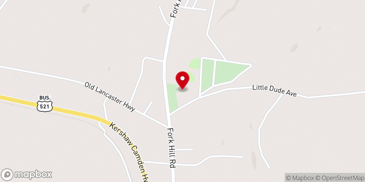 Map showing location of Laurel Hill Baptist Church