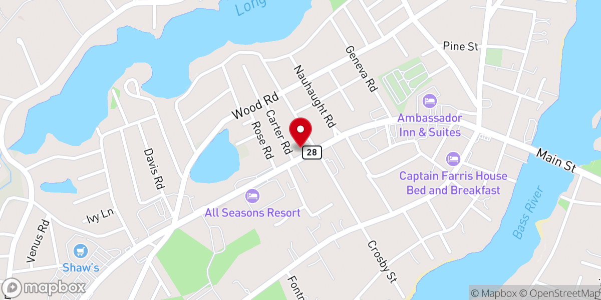 Map showing location of Evangelical Baptist Church