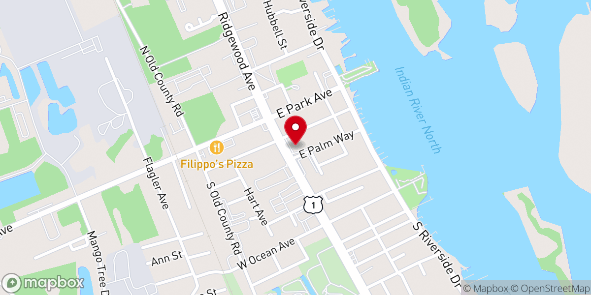 Map showing location of Edgewater Church of God