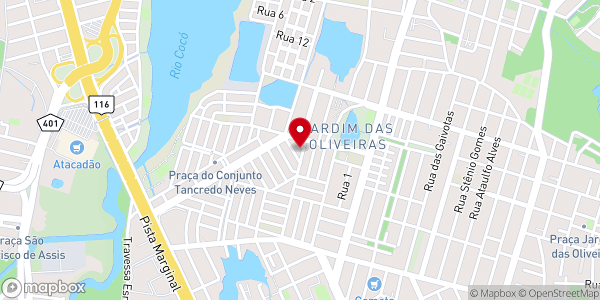 Map showing location of Igreja pentecostal da promessa de Jesus Cristo (I.P.P.J.C)