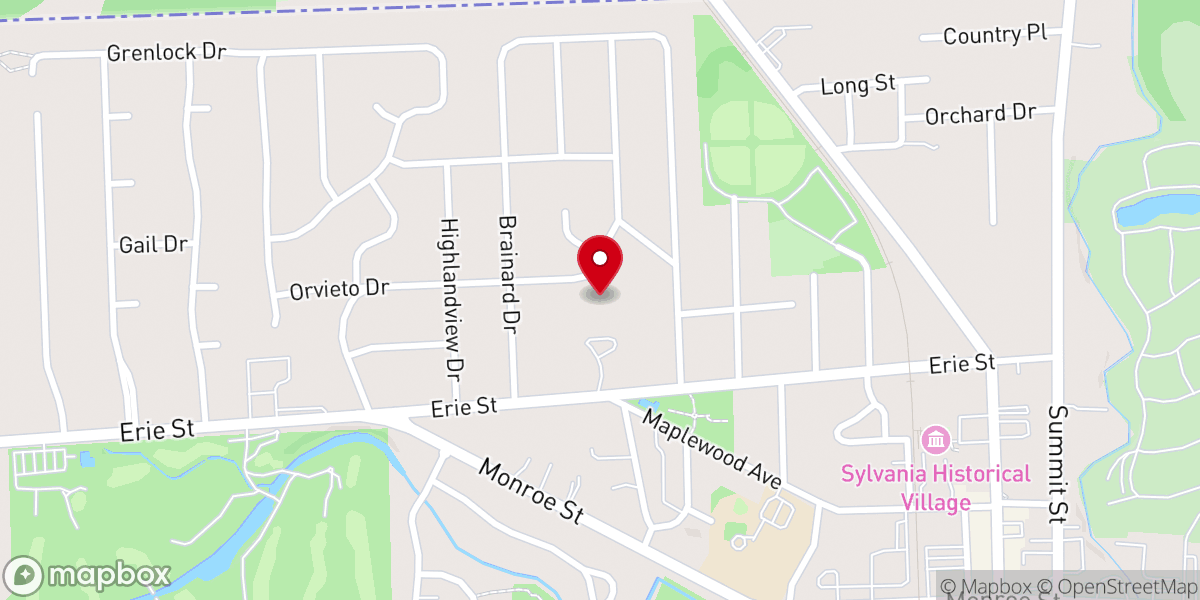 Map showing location of Sylvania First United Methodist Church