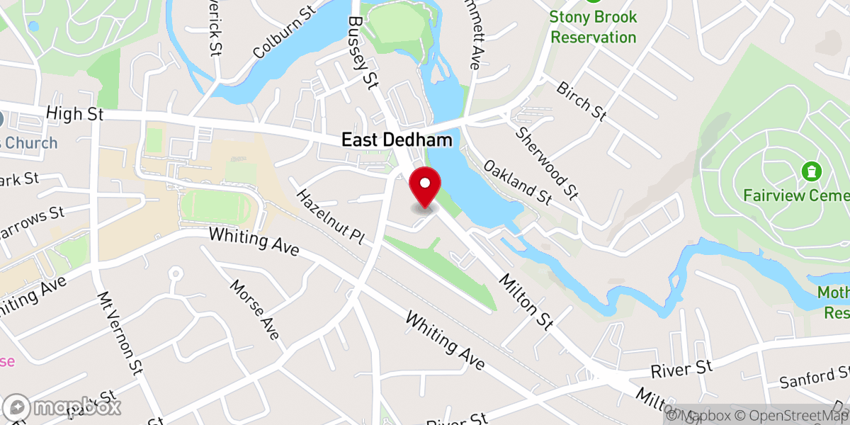 Map showing location of iglesia de cristo ebenezer boston