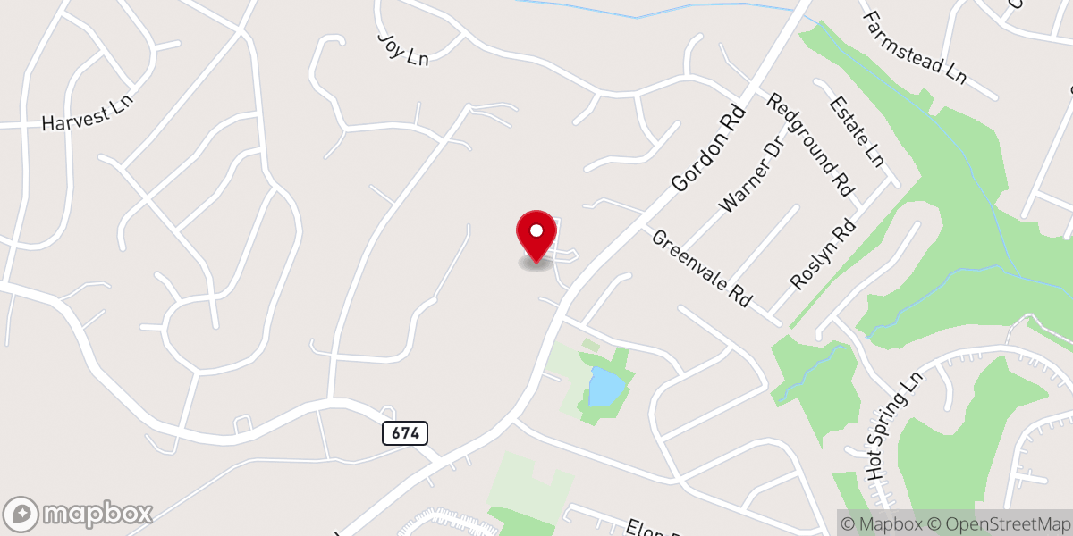 Map showing location of Chancellor Baptist Church