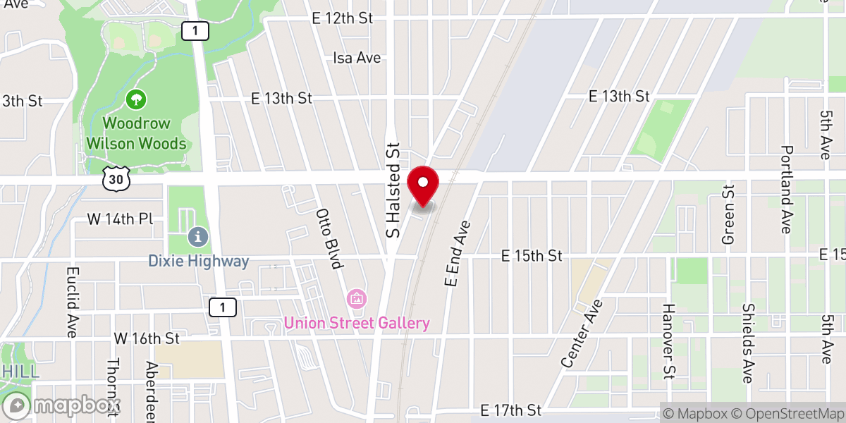 Map showing location of Greater Faith Baptist Church