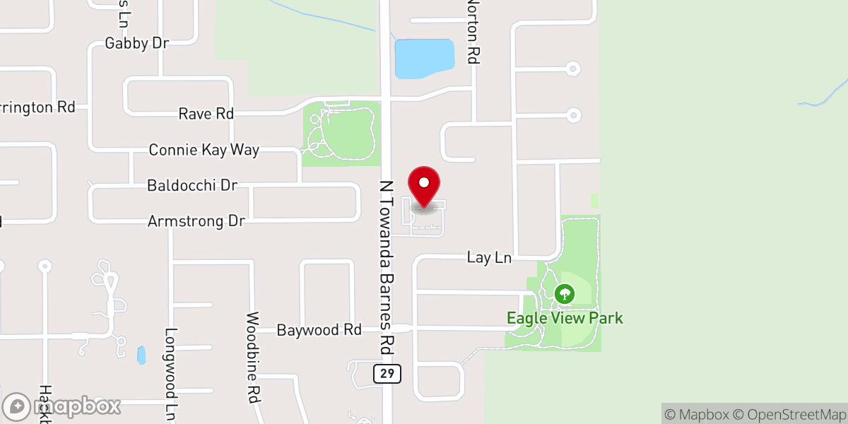 Map showing location of Bloomington First Church