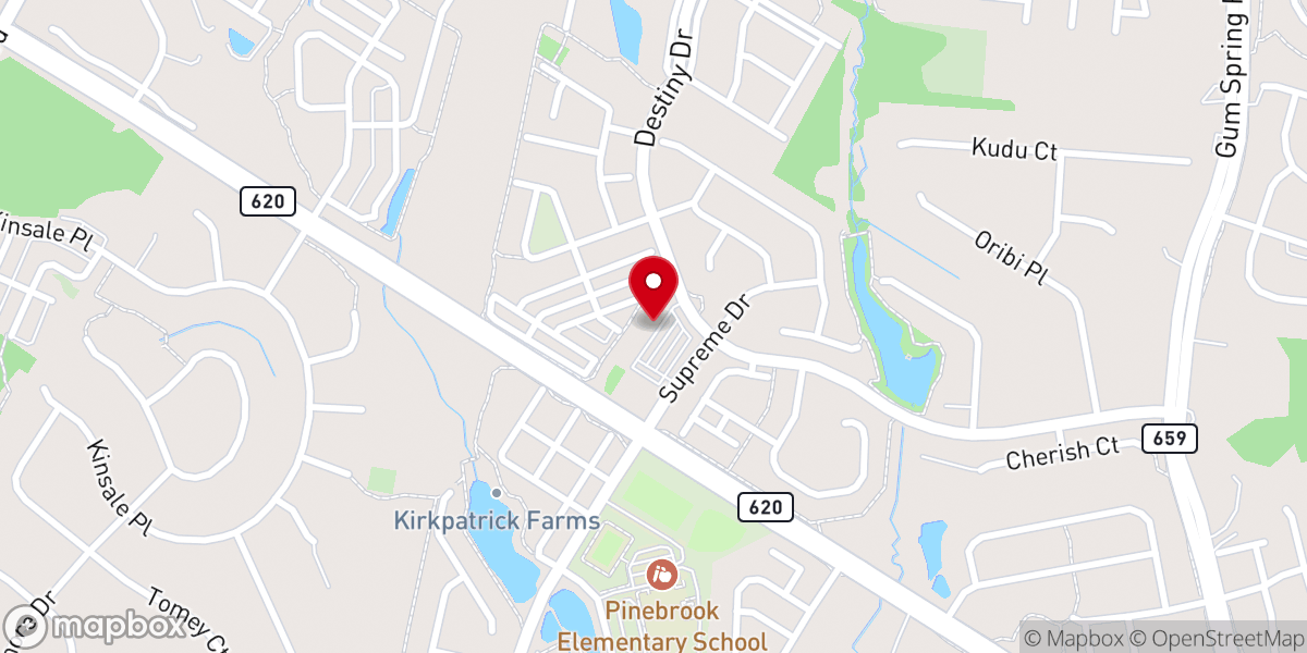 Map showing location of Immanuel Mar Thoma Church, Virginia