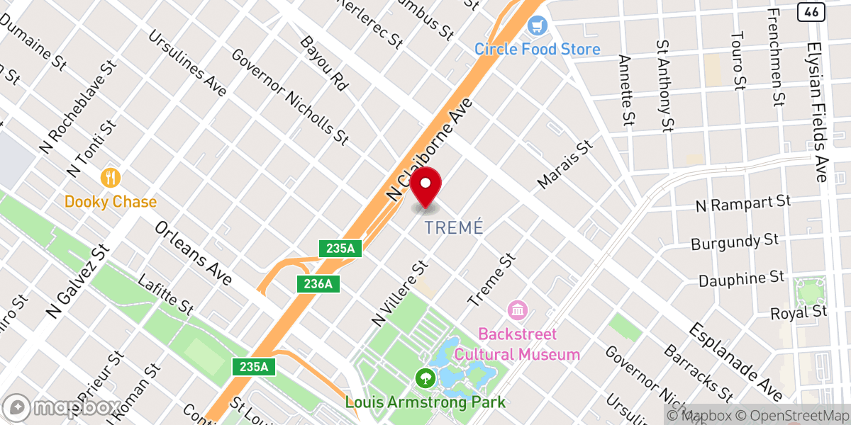 Map showing location of Zion Hall Baptist Church