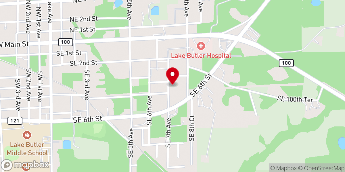 Map showing location of Little Rock Church