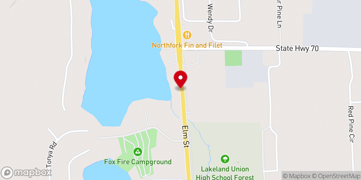 Map showing location of Eaglebrook Church