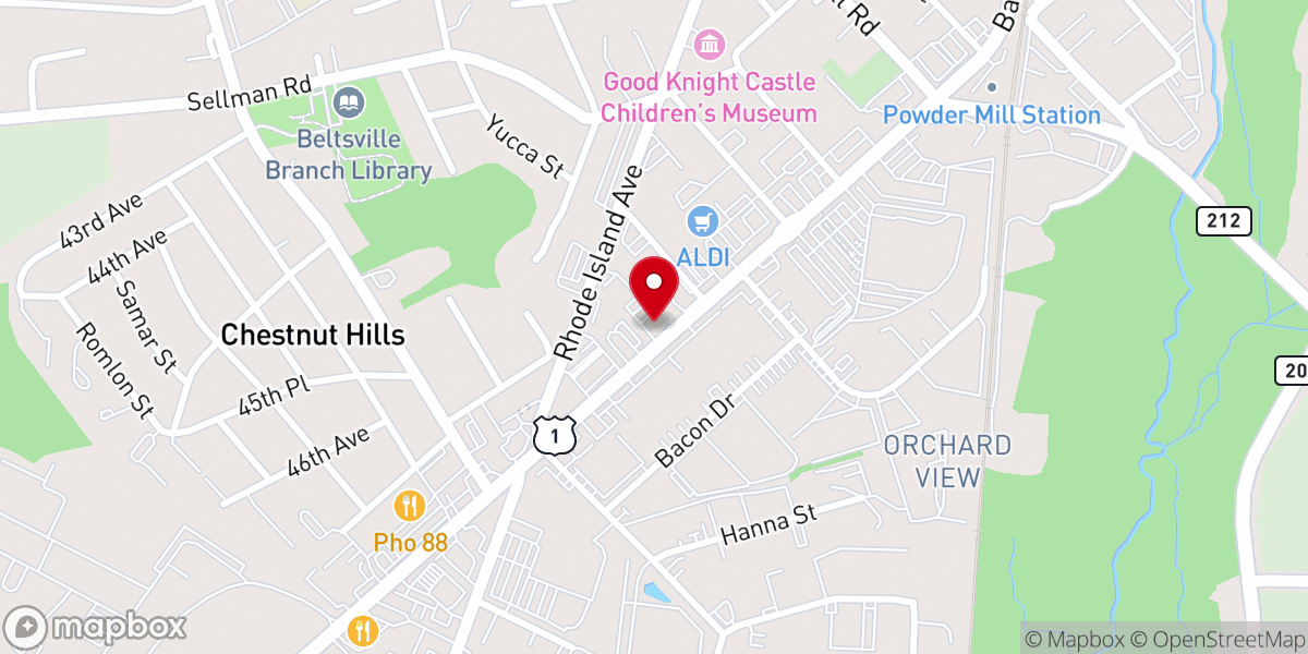 Map showing location of Holy Apostles Orthodox Church