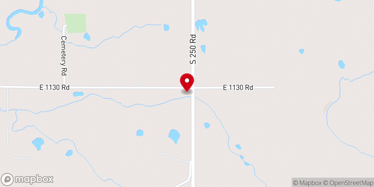 Map showing location of Salem Baptist Church