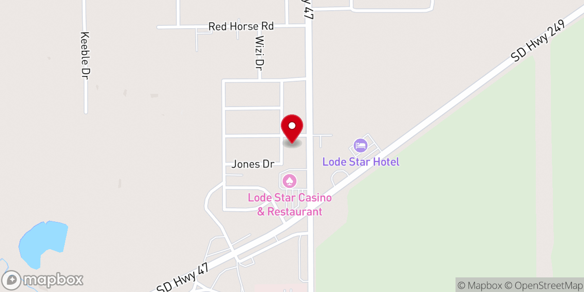 Map showing location of St. Joseph's Catholic Church