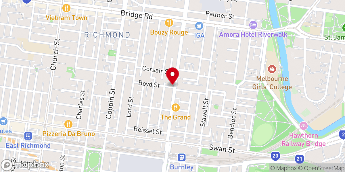 Map showing location of St Bartholomew's Anglican Church, Burnley