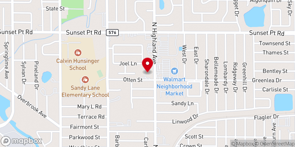 Map showing location of Grace Lutheran Church