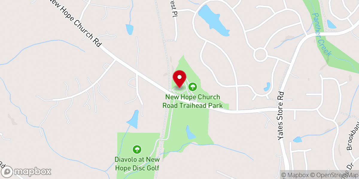 Map showing location of ATT- New Hope Church Trailhead Park