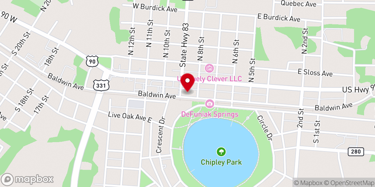 Map showing location of Trinity Fellowship Bible Church