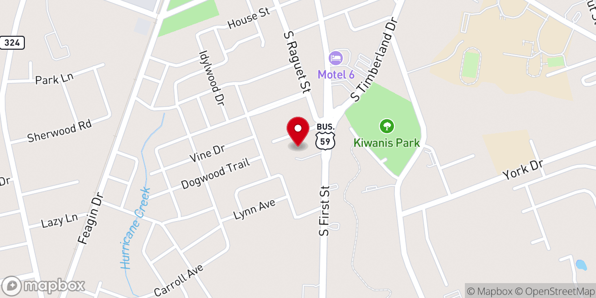 Map showing location of First Christian Church