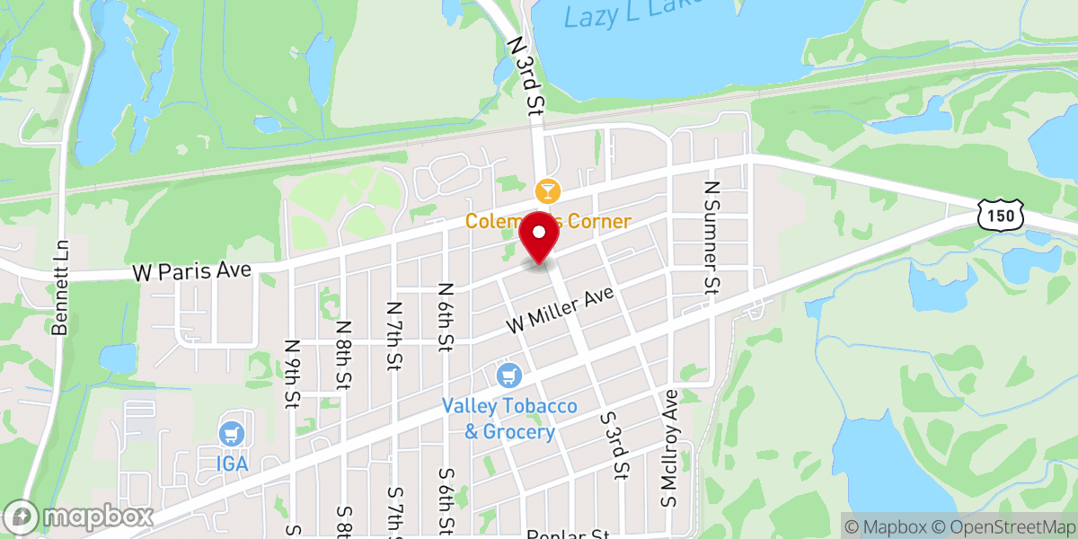 Map showing location of Faith United Methodist Church