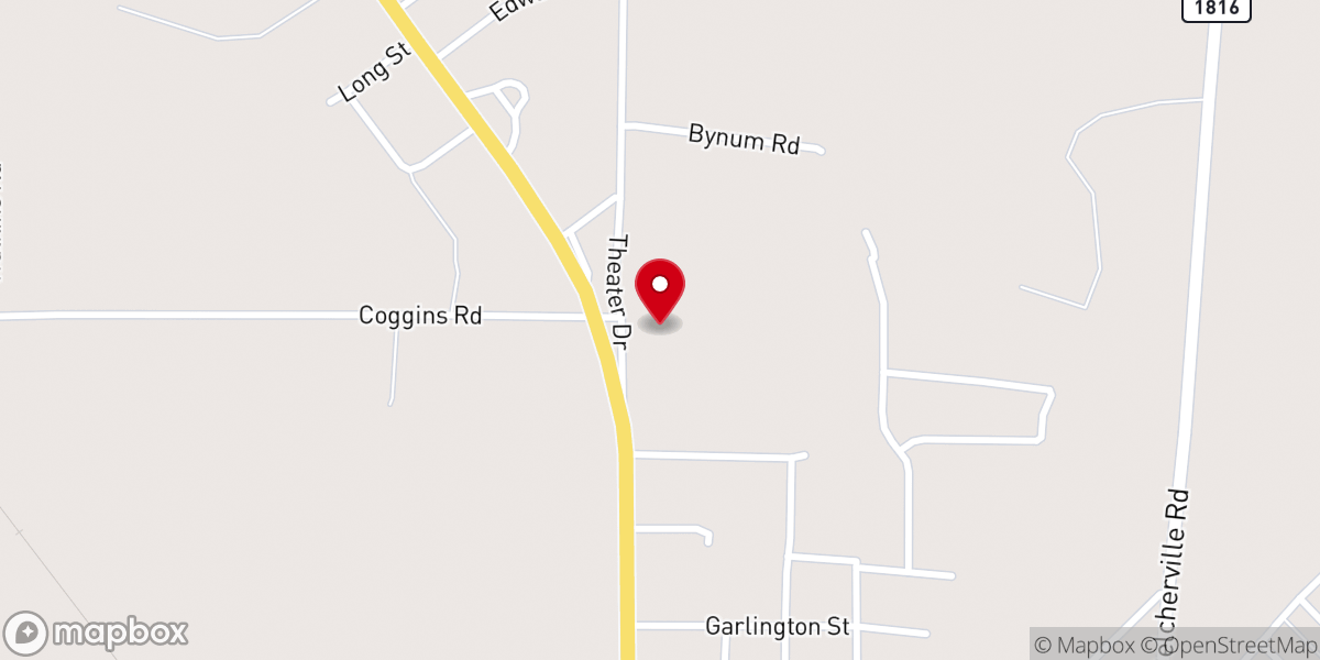 Map showing location of Freedom Life Church