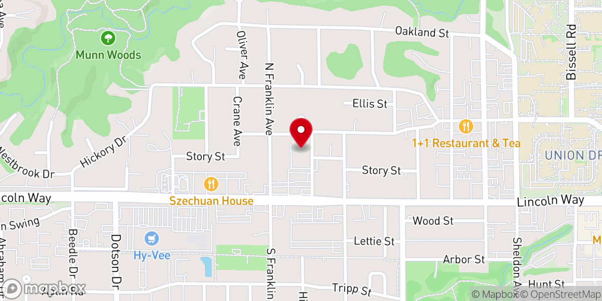 Map showing location of St. Andrew's Lutheran Church, ELCA