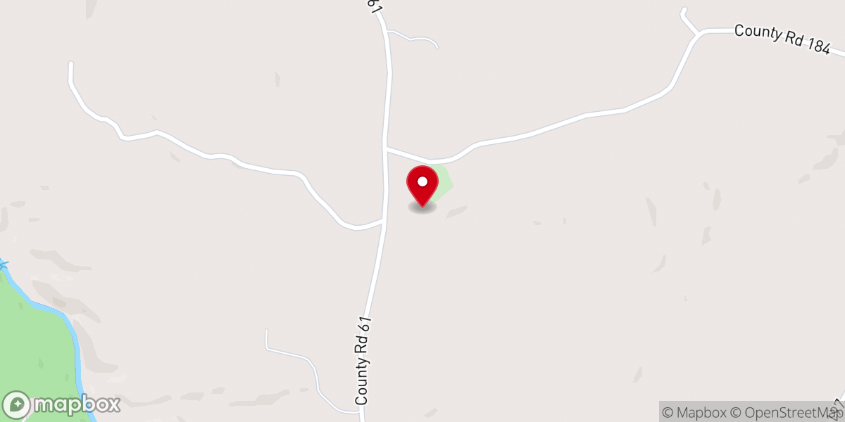 Map showing location of Lime Springs Church