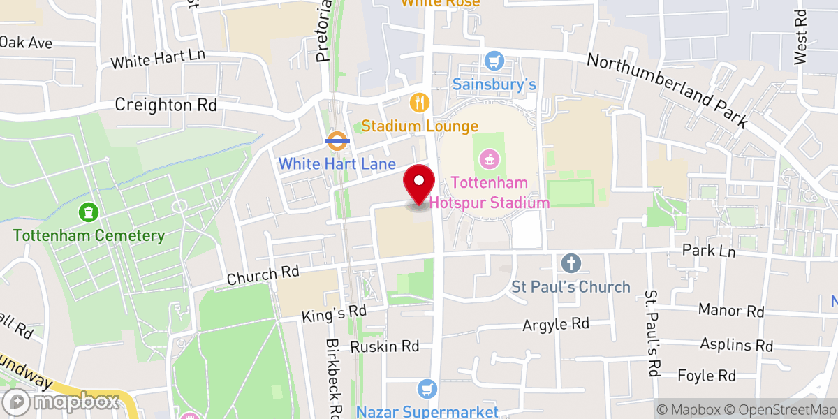Map showing location of St Francis de Sales Church