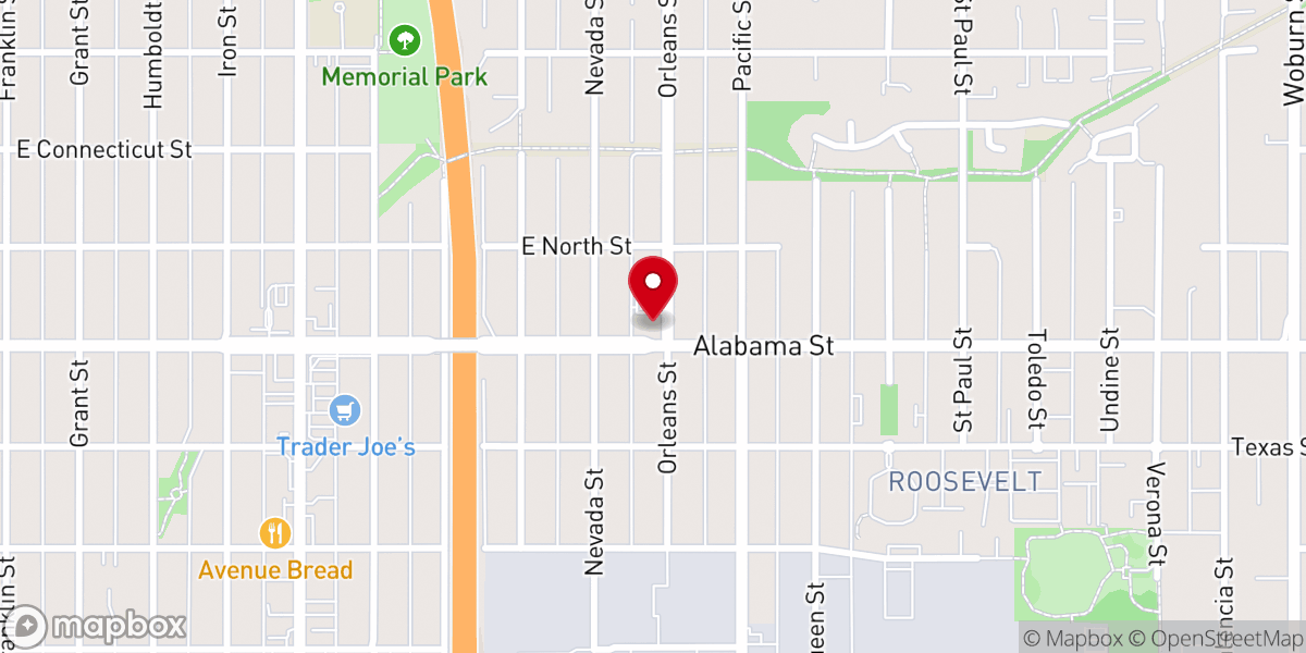 Map showing location of Bellingham Baptist Church