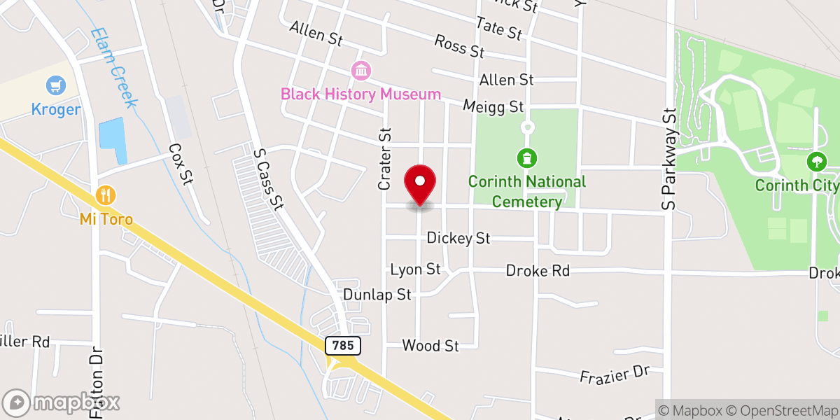 Map showing location of Macedonia MB Church