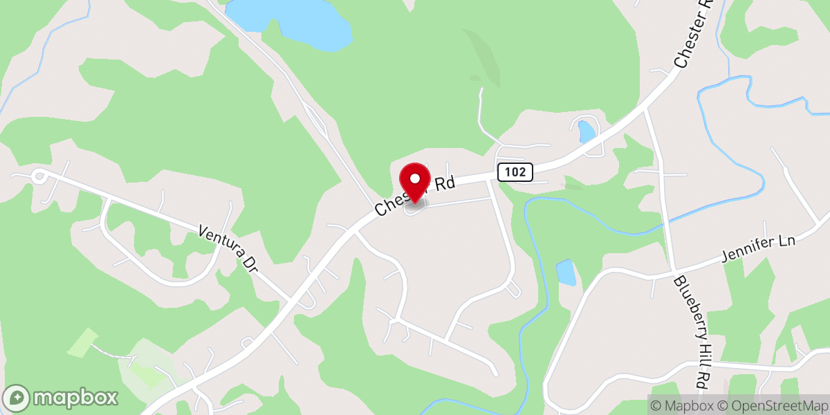 Map showing location of Bethany Church