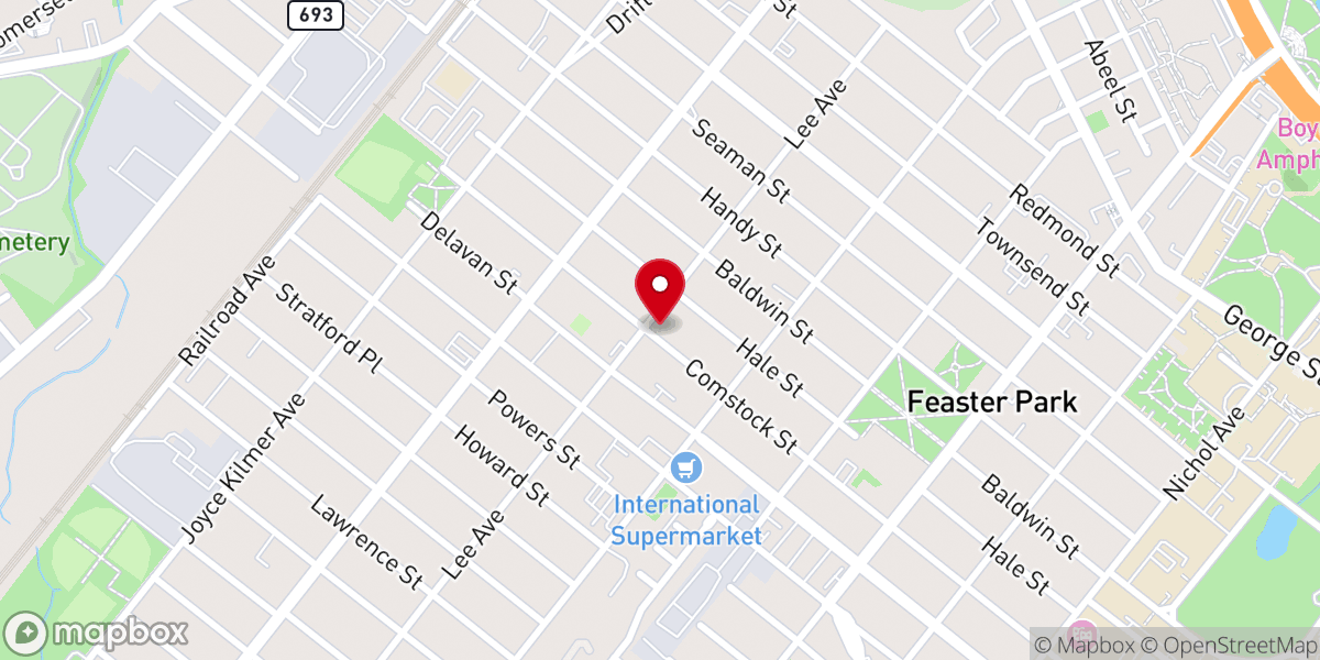Map showing location of Ebenezer Baptist Church