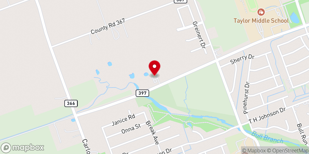 Map showing location of Crossroads Assembly of God Church