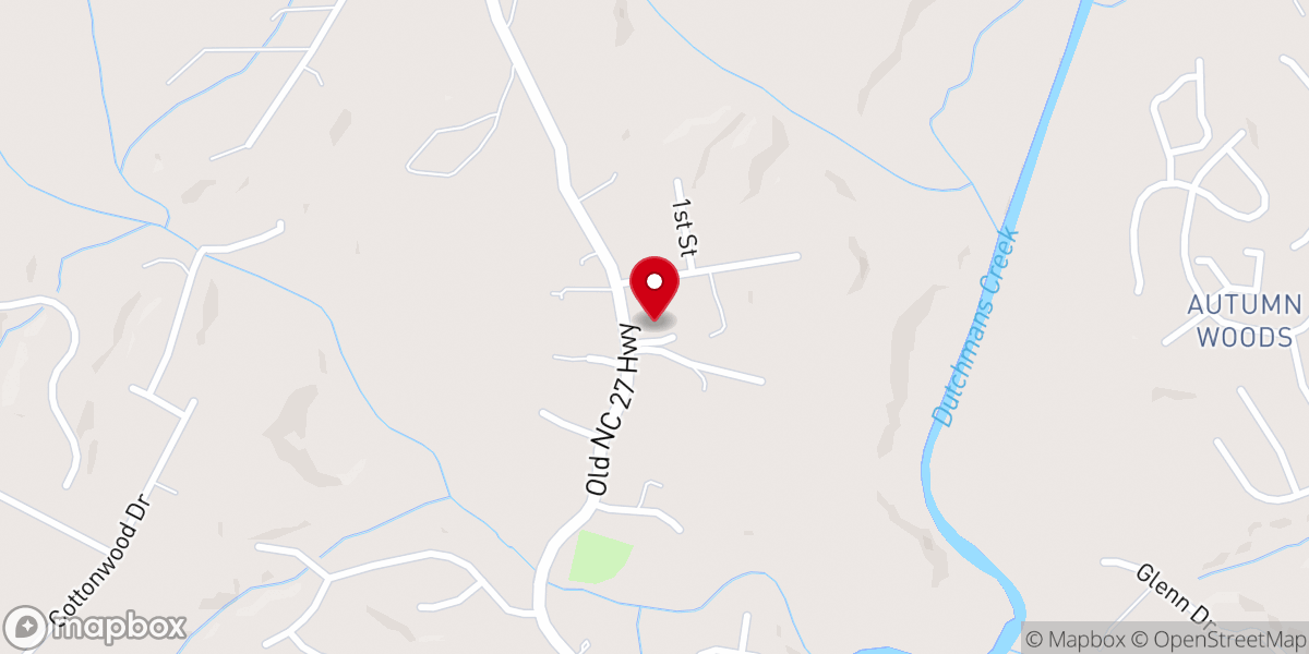 Map showing location of New Providence Baptist Church