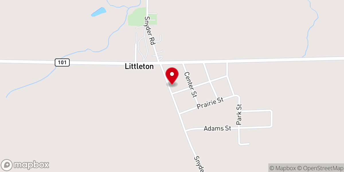 Map showing location of United Methodist Church