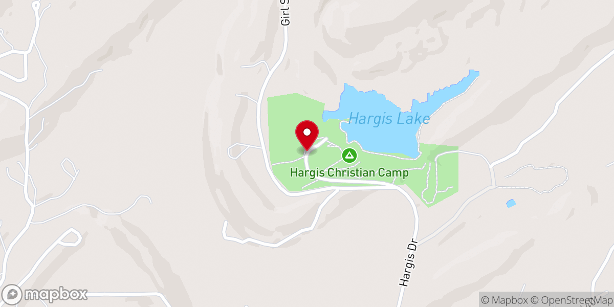 Map showing location of Hargis Christian Retreat